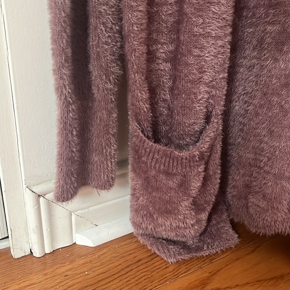 FUZZY PURPLE CARDIGAN - Picture 2 of 2